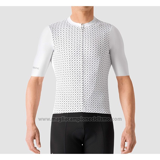 2019 Abbigliamento Ciclismo La Passione Bianco Manica Corta e Salopette